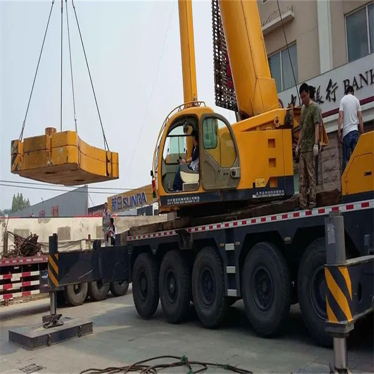 安阳当地吊车出租|机器吊装|75吨|工厂搬迁服务